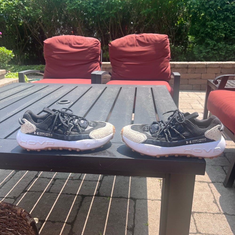 Under Armour Black Tan, & White Sneakers Modern Design